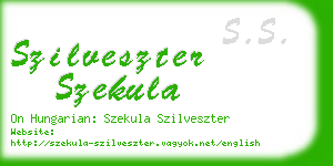 szilveszter szekula business card